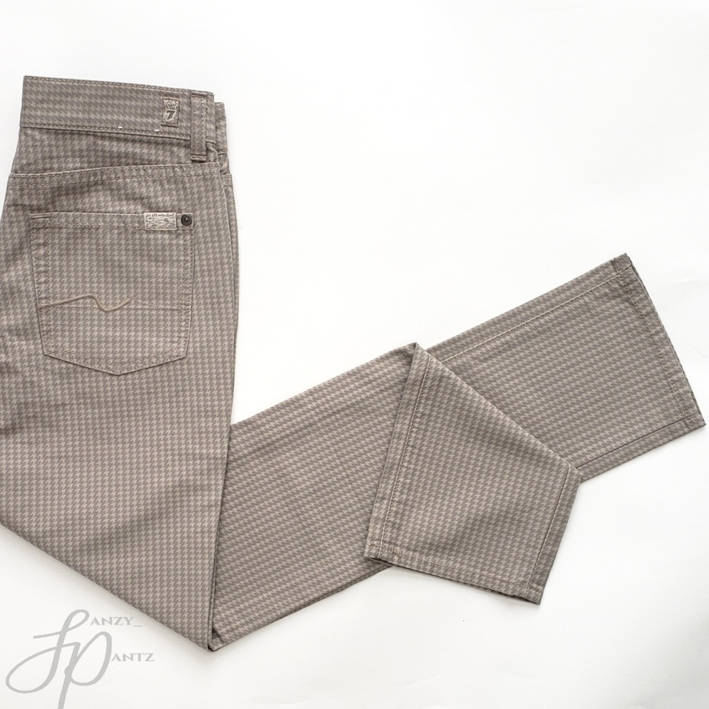 7FAM jeans Girl's 12 houndstooth straight leg D5 - Picture 3 of 6